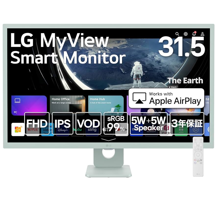 Amazon.co.jp: LG スマートモニター / 32SR50F-G/MyView Smart