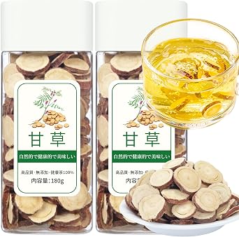 Wanhua Hall Licorice Slices, Licorice Tea, 12.6 oz 360 g 6.3 oz 180 g x 2, No Pesticides, Extra Large Size, Diameter Approx. 1.0 inches 2.5 cm, For Flower Tea, Kanpo, Health Tea, Caffeine Free