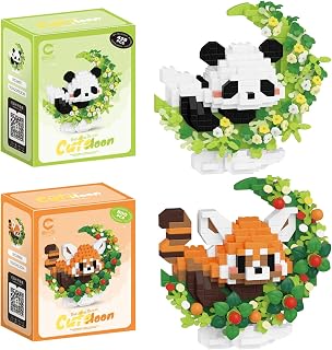 Klemmbausteine-Set Panda, 2er-Pack