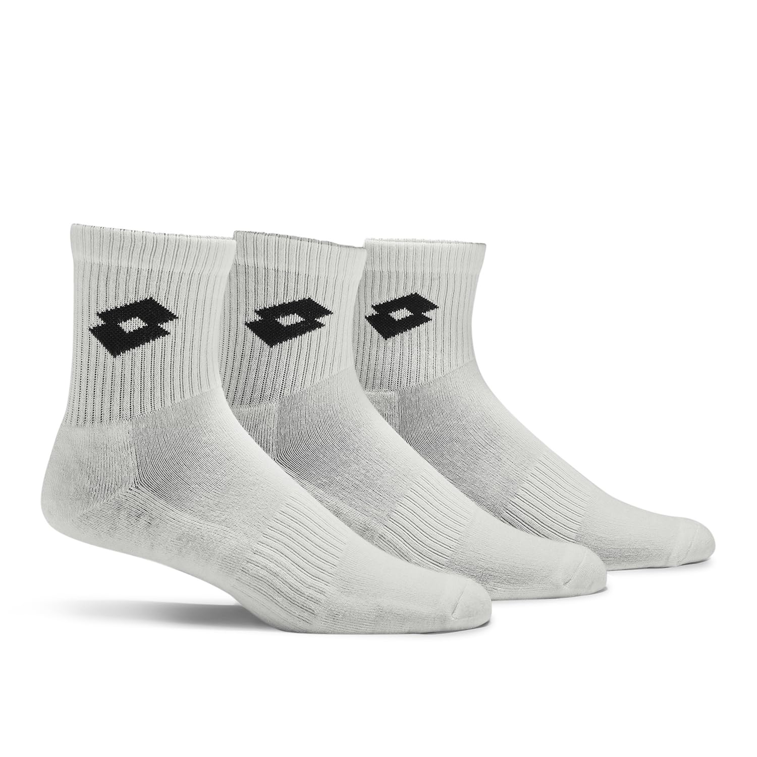 lotto Play Socks 3.0 White Quarter - 3 Pairs-picture-56