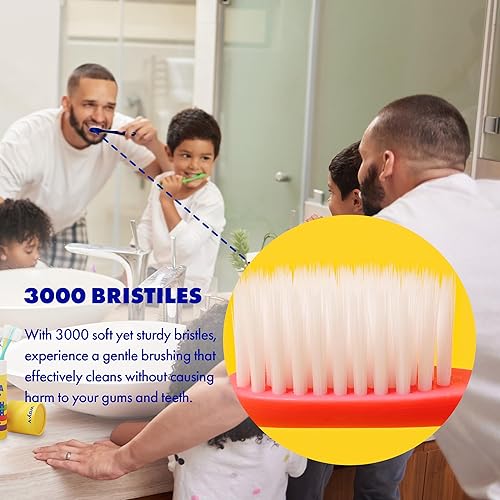 Miniatura 4 de Recambio de cepillo de dientes extrasuave para adultos, encías y dientes sensibles con cubiertas individuales para la cabeza, 7 cepillos de dientes