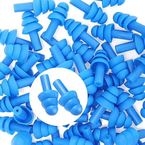Vista 8 de TrelaCo 200 pares de tapones para los oídos de silicona suaves, reutilizables, impermeables, para dormir, ruido, natación, protección auditiva