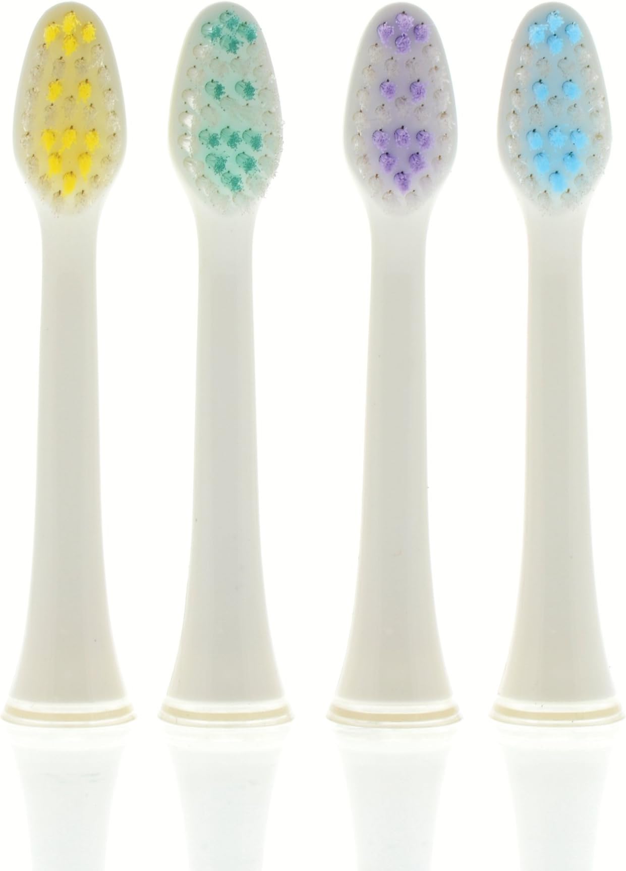 GS25093-0104 Replacement Brushes for Crystal Care Professional Sonic Toothbrush, White (Pack of 4)