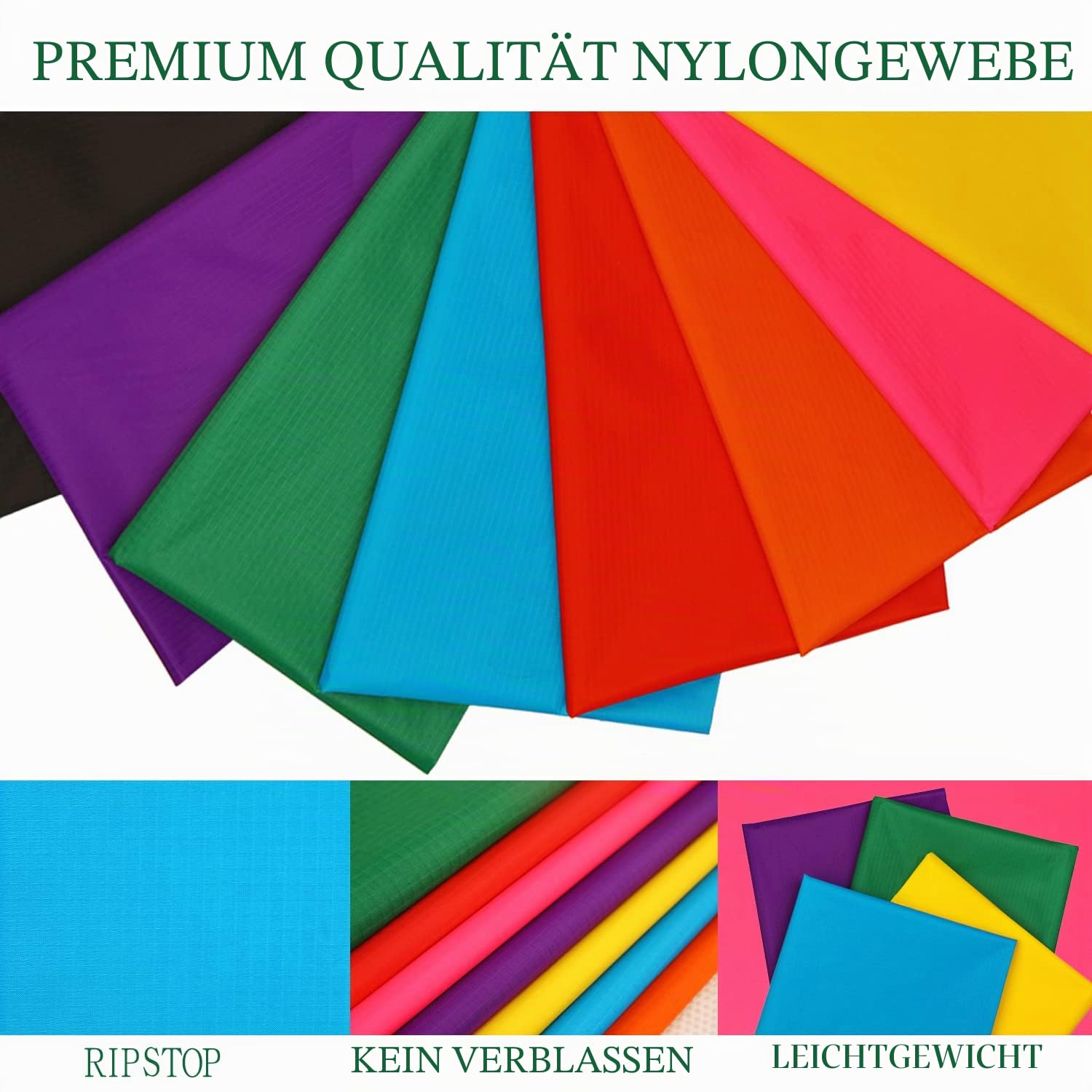 40D Ripstop-Nylongewebe, 150 cm breit x 99 cm lang, wasserdicht, langlebig, luftdicht, leicht, für Drachen, aufblasbare Flagge, Zelt, DIY, 8 Stück | Leichte, luftdichte Stoffe für Drachen, aufblasbare Flagge, Planenabdeckung, Zelt, Outdoor-DIY-Projekt