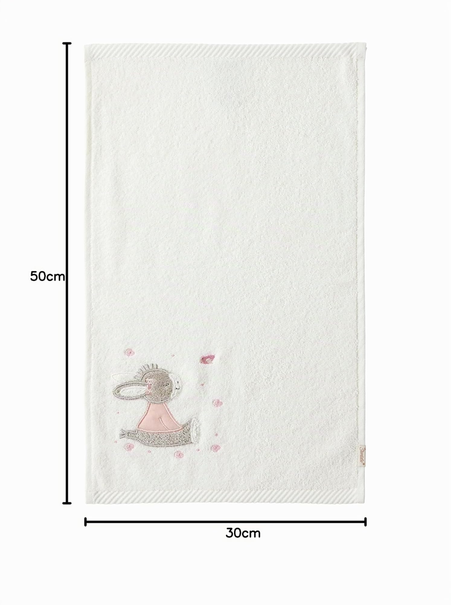 Lot de 2 Serviettes pour Enfant Motif Floral Rose uni