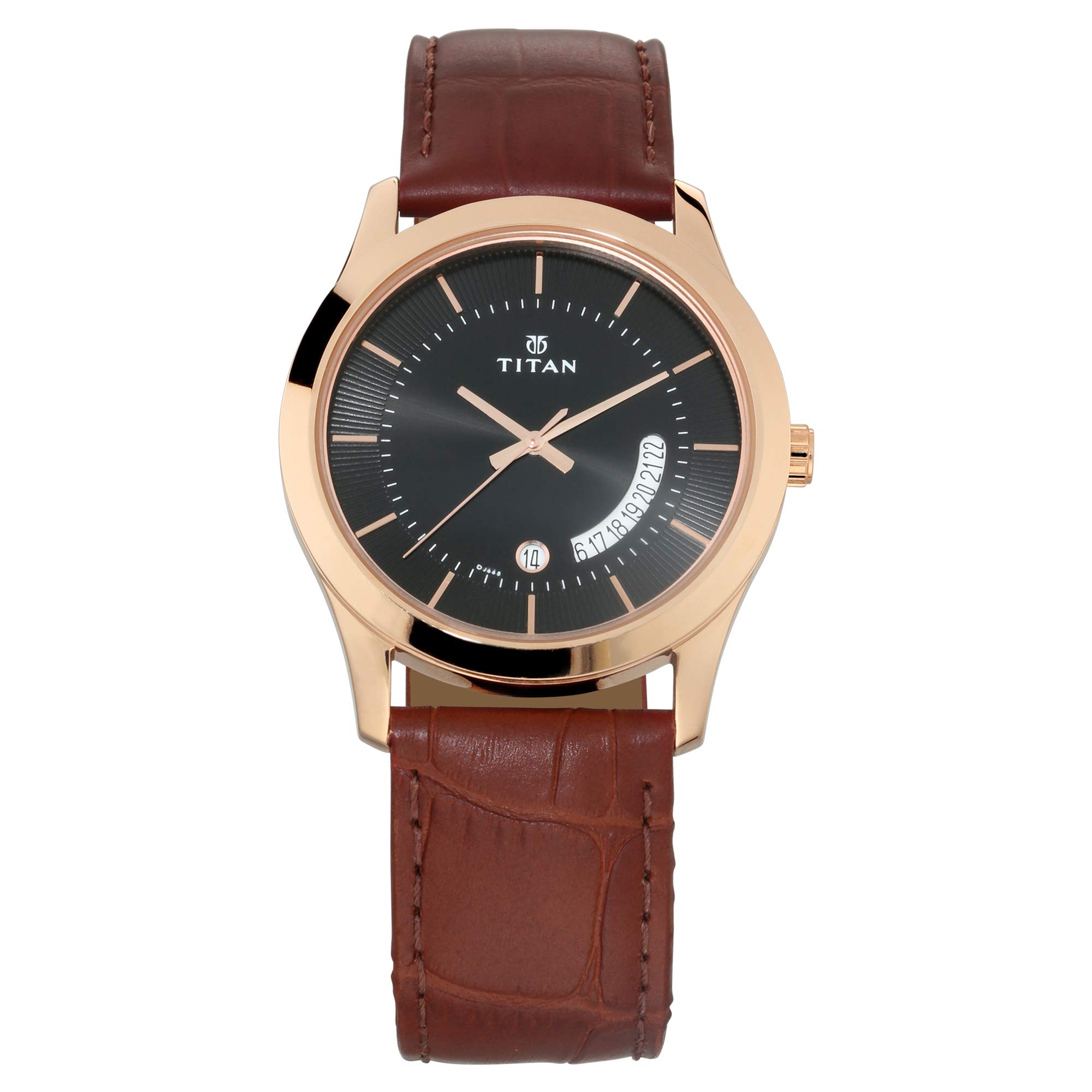 Titan Quartz Analog with Date Black Dial Leather Strap Watch for Men-NR1823WL01 (B07SK1SZPH) Amazon Price History, Amazon Price Tracker