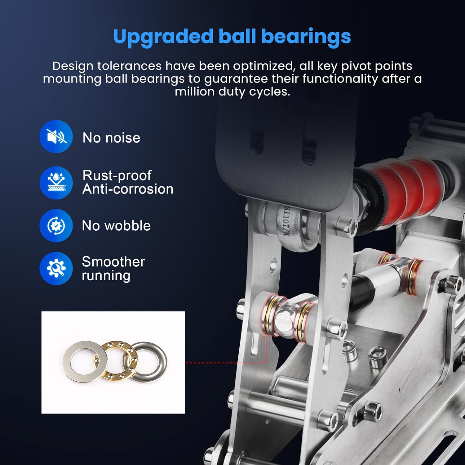 SIMSONN PRO Sim Racing Pedals PC Racing Simulator Pedals Pressure Sensor 200KG Load Cell Brake Pedal HE Hydraulic Pedal (Curved Panel-P2)