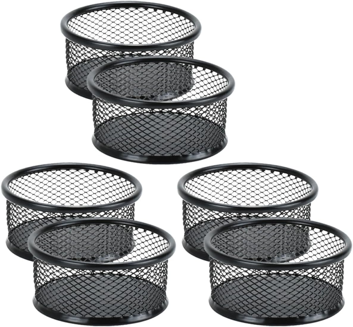 6 Pcs Metal Mesh Paper Clip Holders for Desk Organizer