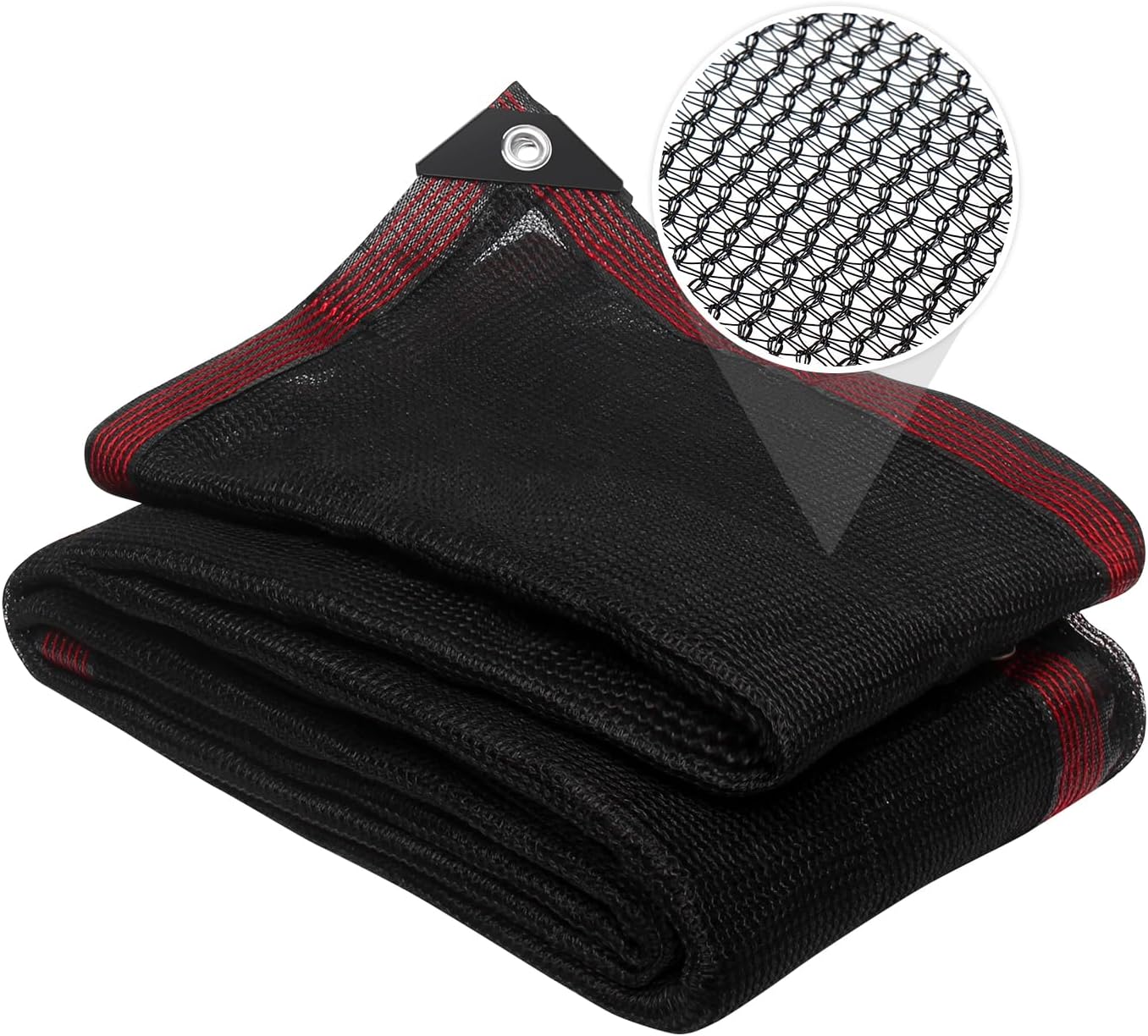 40% Shade Cloth, 6.5x10FT Black Heavy Duty Mesh Screen Tarp with Grommets for Patio, Canopy, Garden, Porch, Greenhouse, Pools, Garage