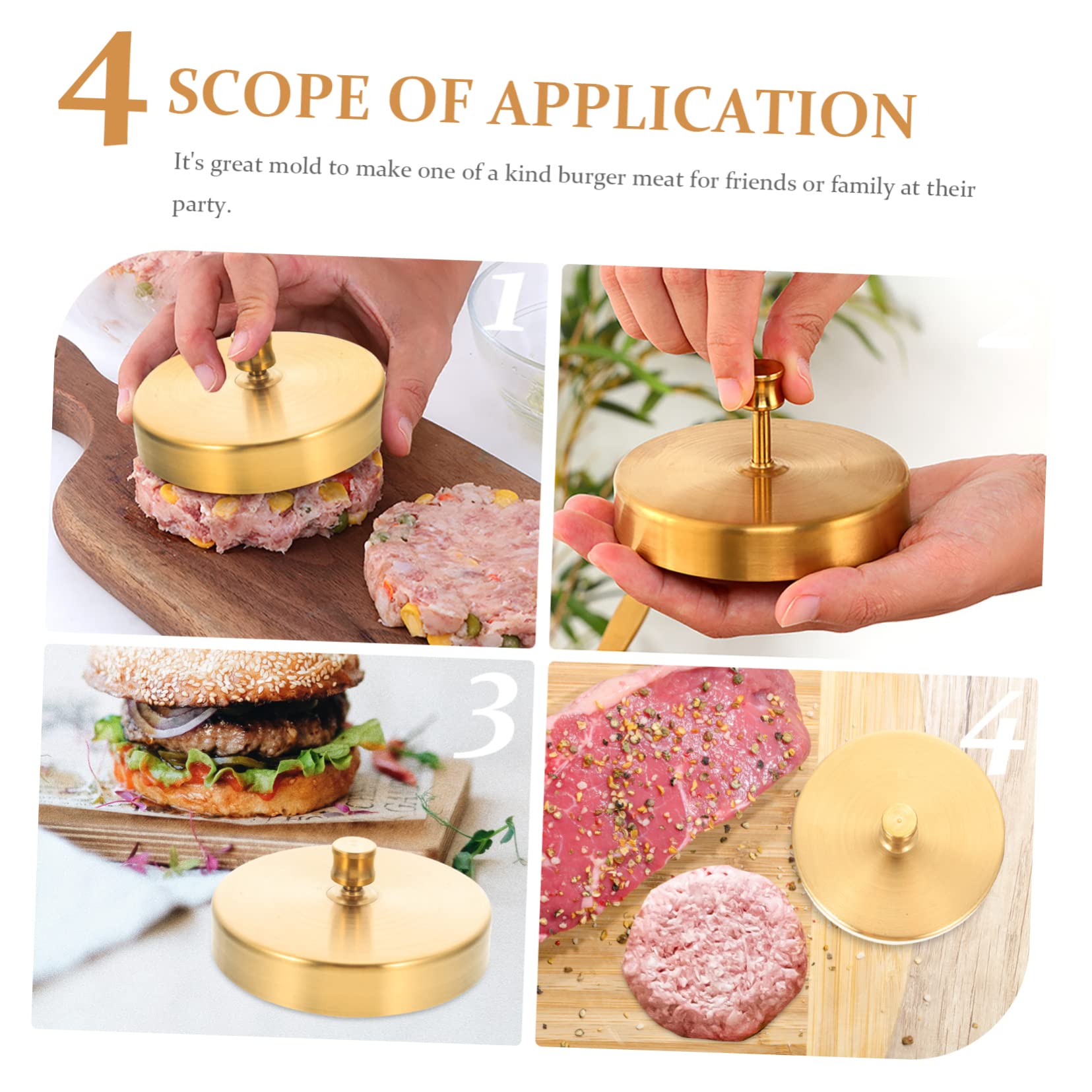 TOYANDONA 2stücke Burger Presse Runde Pattie Form Für Hamburger Antihaft Ergonomisches Design Für BBQ Und Grillabende