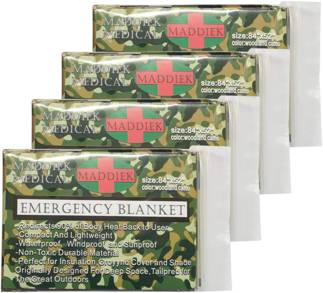 Emergency Foil Blanket Camo Wild Camping Equipment - Multi-Purpose Space Blankets Outdoor Camp Survival Kit