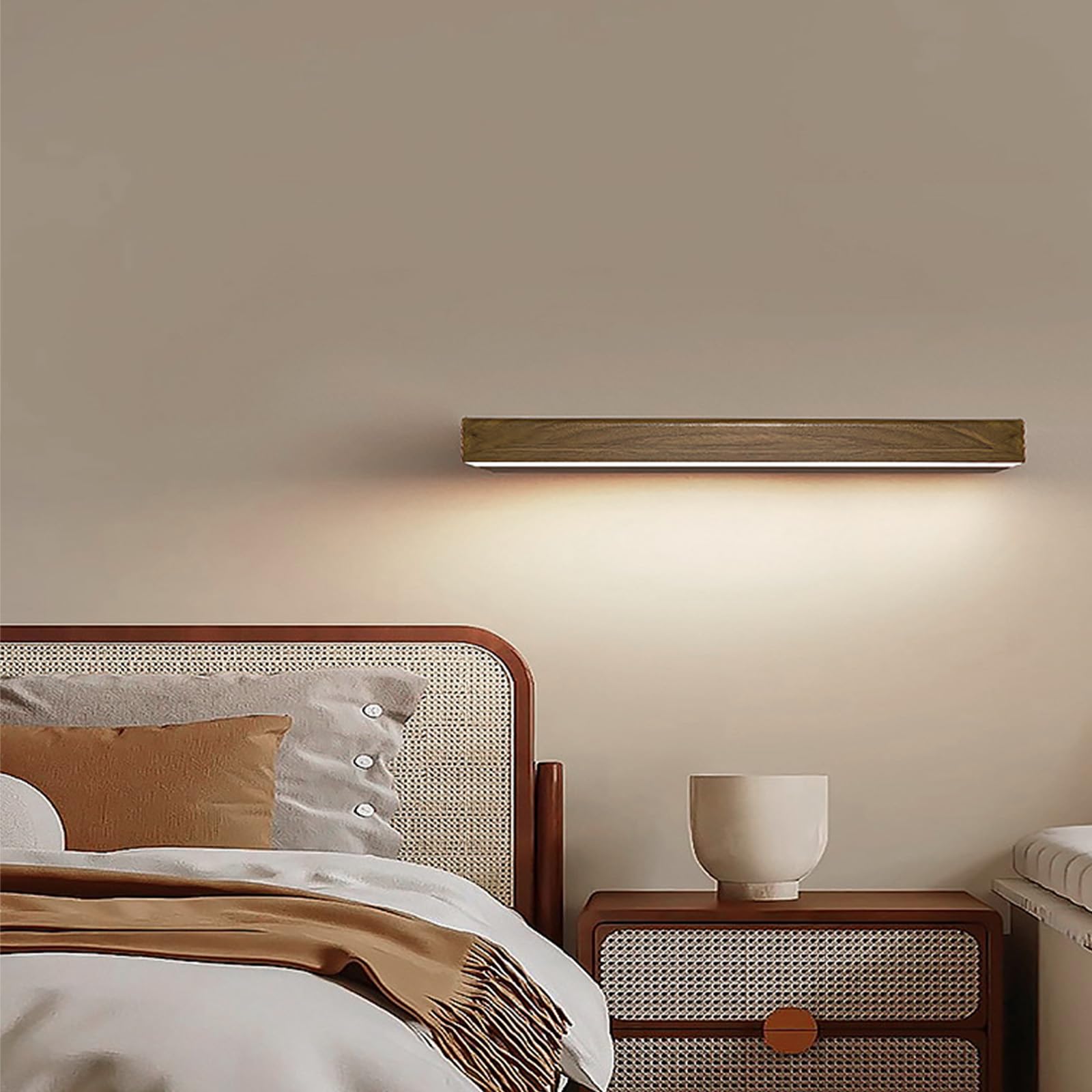 LED interior apliques de pared madera 40cm para iluminación de pasillo y espejo 8