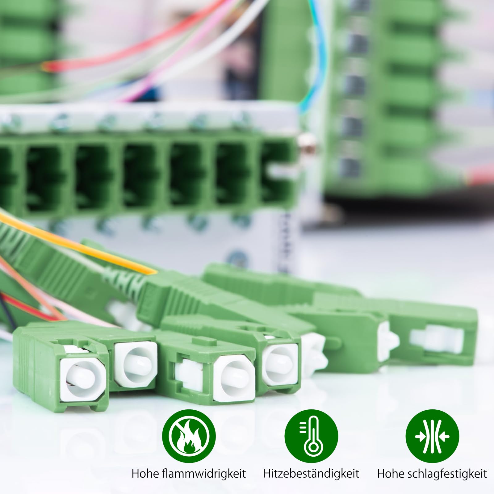 Adattatore in fibra ottica LC/APC Femmina a SC/APC Connettore Singlemode 9/125um Simplex Hybrid Fibra Ottica Cavo Prolunga per conversione Interfaccia, OTDR, VFL ecc.
