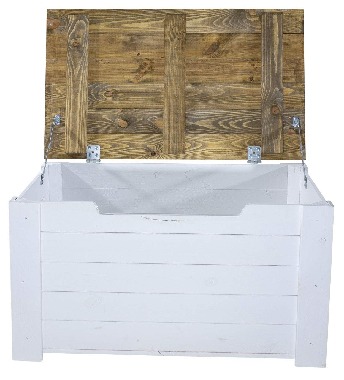 Vinterior Baúl de madera Pascale/Traumhaft rústico de madera (80 x 48 x 43,5 cm) Baúl del tesoro banco espacio espacio asiento banco de almacenamiento con gran capacidad pasillo, dormitorio, salón