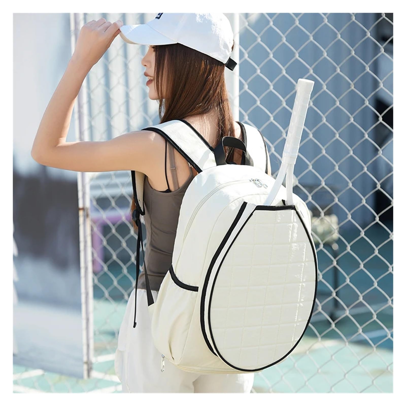 Raquetero Tenis Mochila for Raqueta De Tenis con Compartimento for Zapatos for Hombre Y Mujer, Bolsa Bádminton Squash, Impermeable, Deportiva