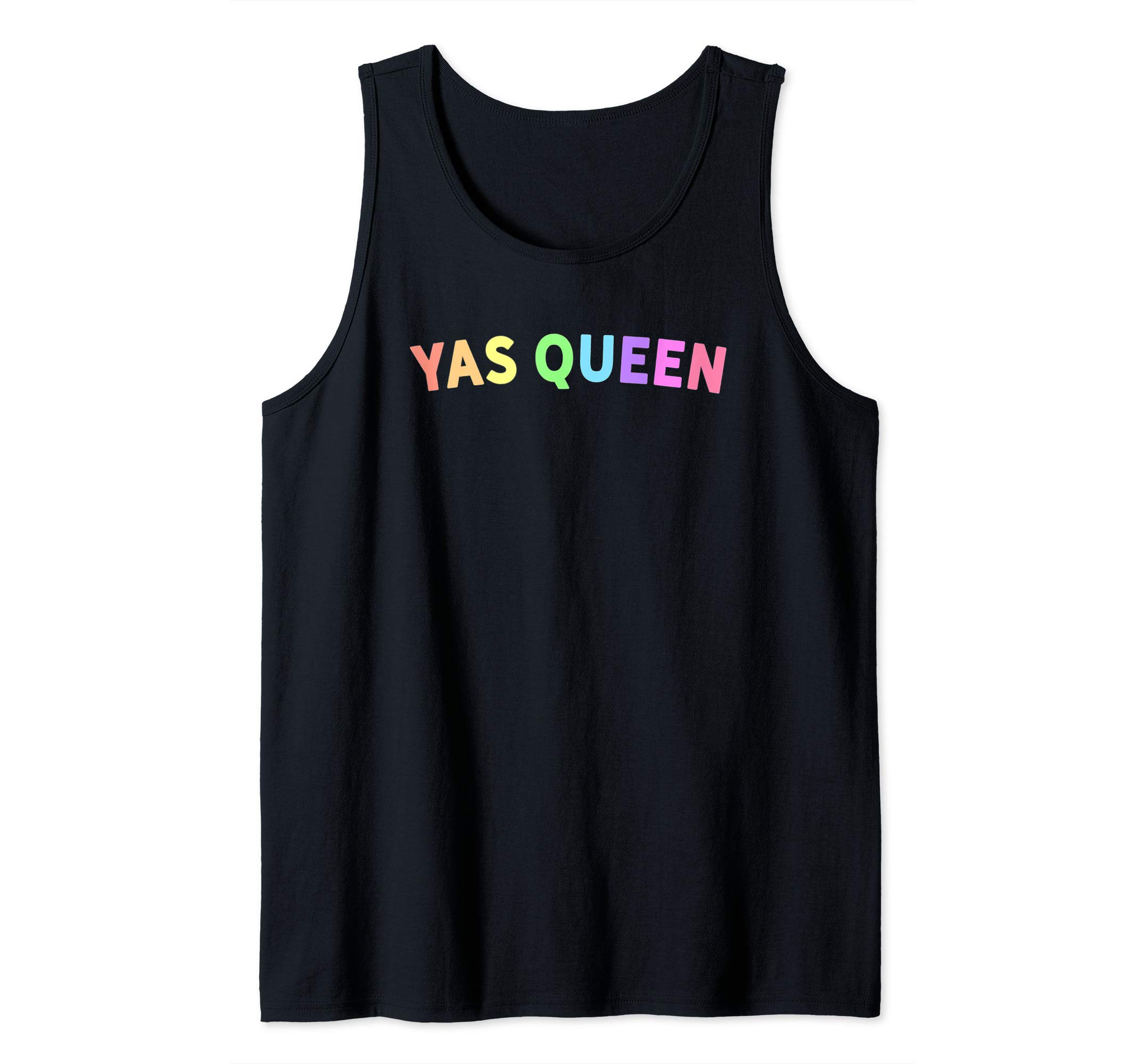 Feminist Girl Power YAS QUEEN Yas Kween LGBTQ Rainbow Drag Tank Top