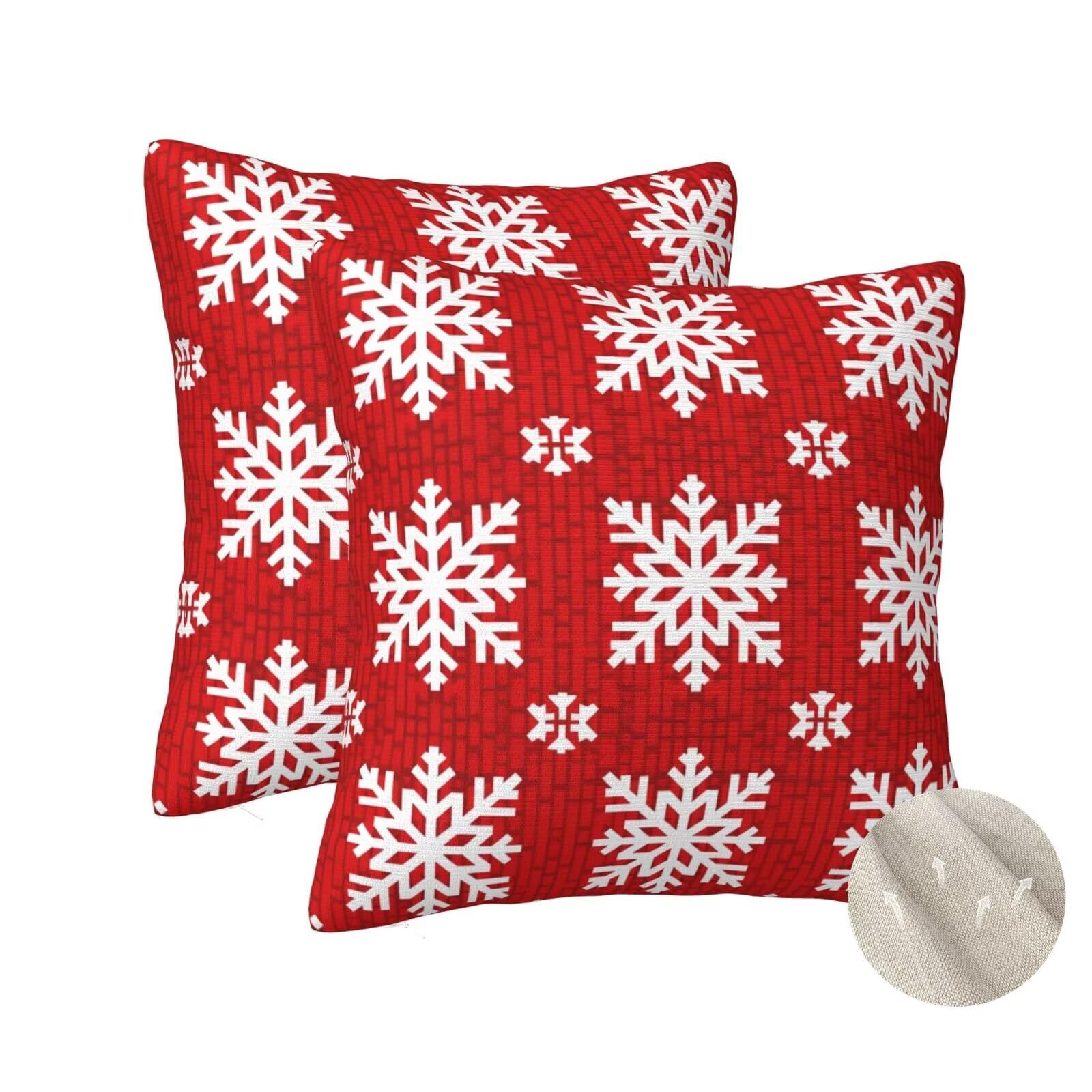 Housses de coussin de canapé rouge 60x60 cm contre l'usure de salon