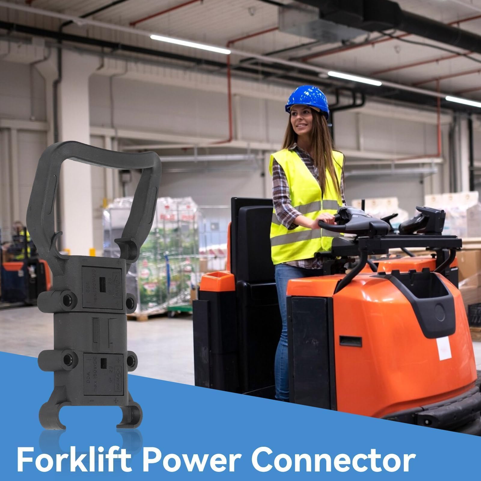 Connettore Rapido Per Batterie, Connettore Di Alimentazione Per Carrelli Elevatori 80A Spina Maschio/femmina A Sgancio Rapido Per Ricarica Batterie Con Terminale Per Apparecchiature Elettriche