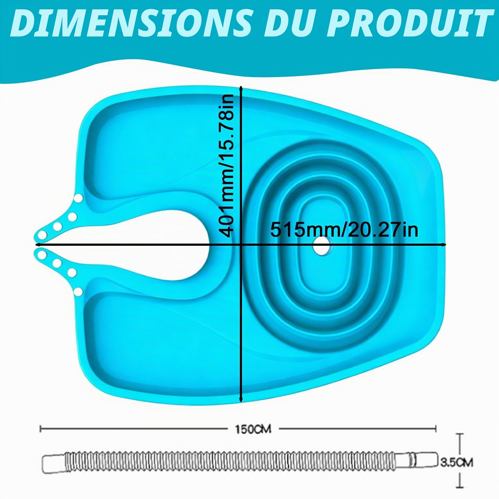Bac pour Laver Les Cheveux, Plateau De Lavage Des Cheveux avec Tuyau, Bassin De Lavage De Cheveux Portable, Bassin De Shampoing Pliable pour Âgé Femmes Enceintes et Personnes Mobilité Réduite