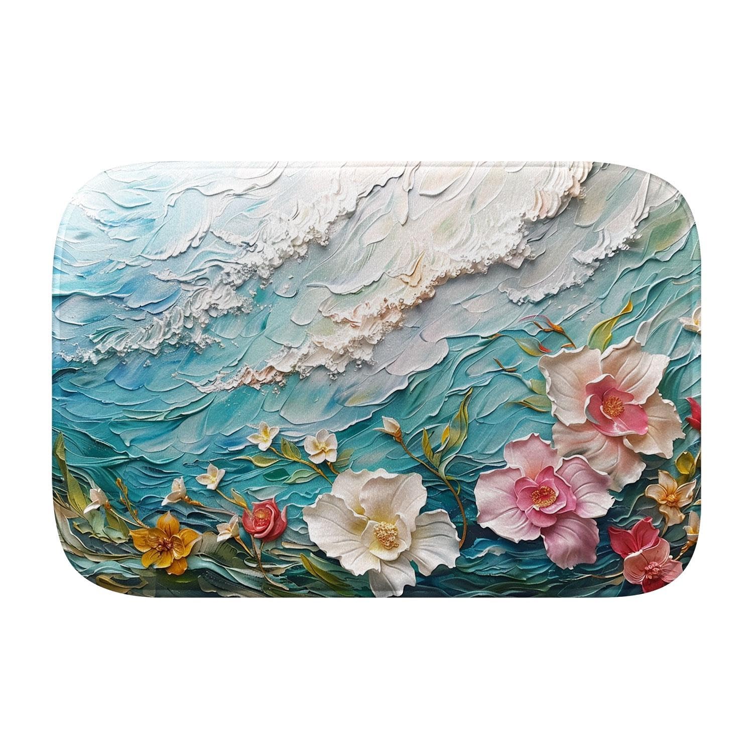 Tapis de bain en mousse à mémoire de forme lavable et grand format