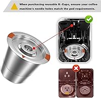 Vista 3 de Cápsulas de café reutilizables K Cups para Keurig: filtro de café K Cups recargables de acero inoxidable completo compatible con cafeteras 1.0 y 2.0