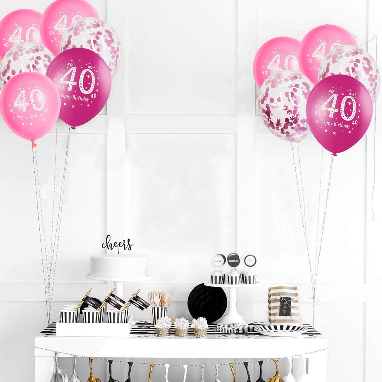 Servetten glitter 40e verjaardag (16 stuks) - A Ballonnen