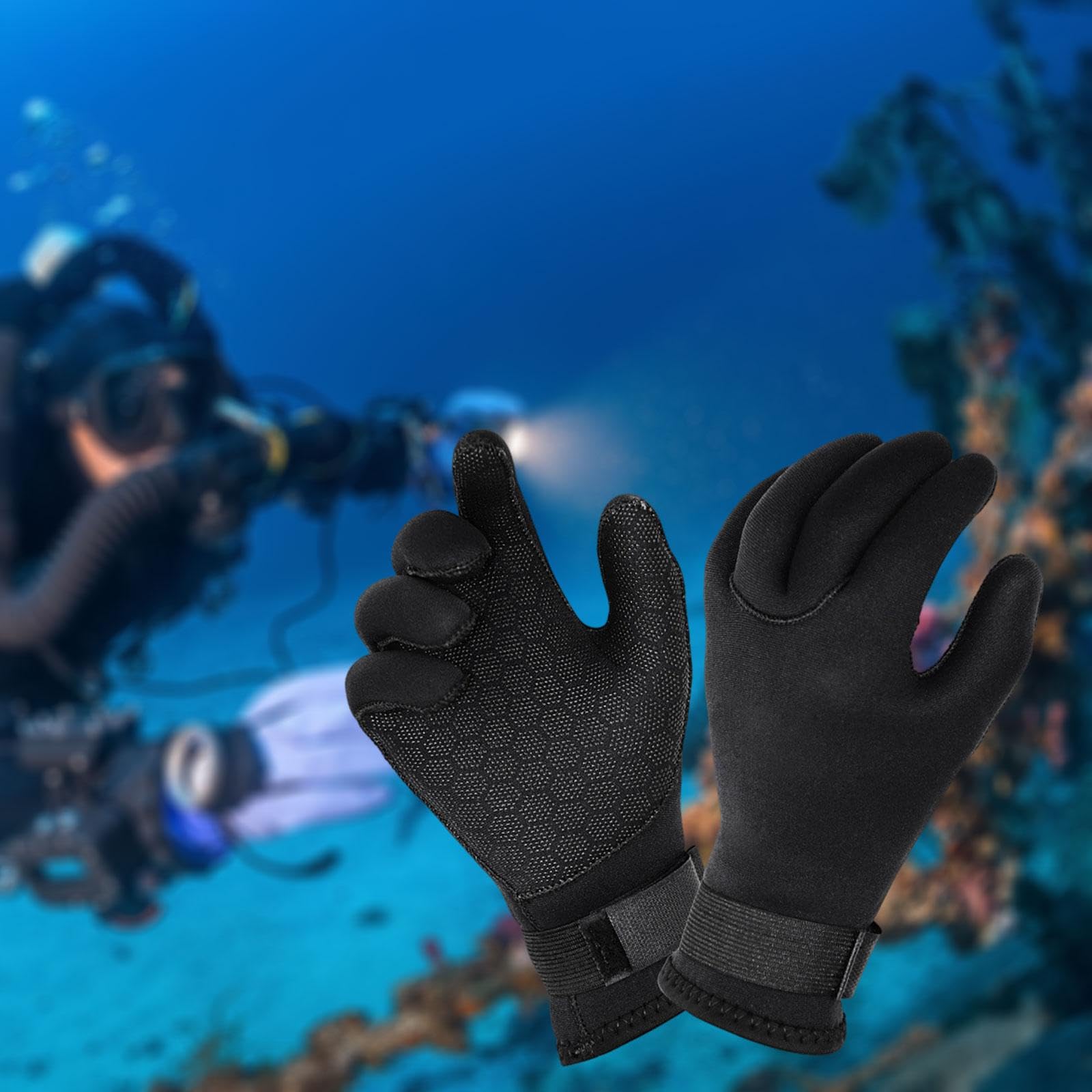 Harilla Guantes de Buceo, Guantes de Surf, Neopreno de 3 Mm, Protección de Manos, Traje de Neopreno, Guantes de Invierno (Talla L) para Deportes Acuáticos, Es