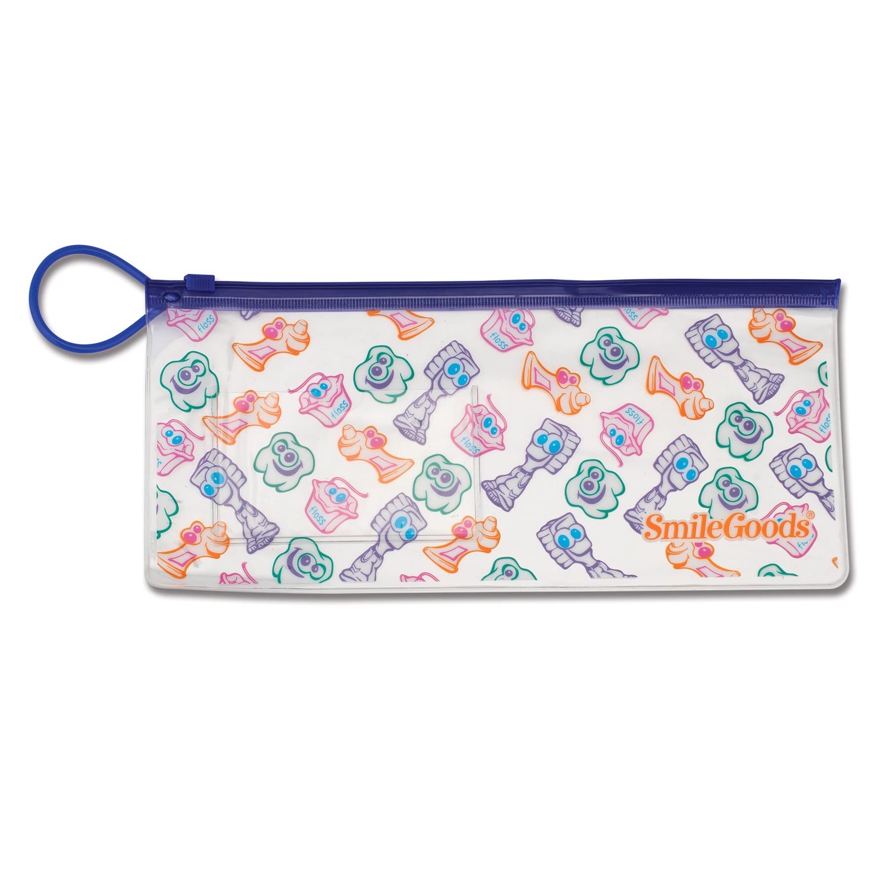 SmileGoods Zipper Pouch with Business Card Holder, 4.5" x 10", Dental Friends, Pack of 72