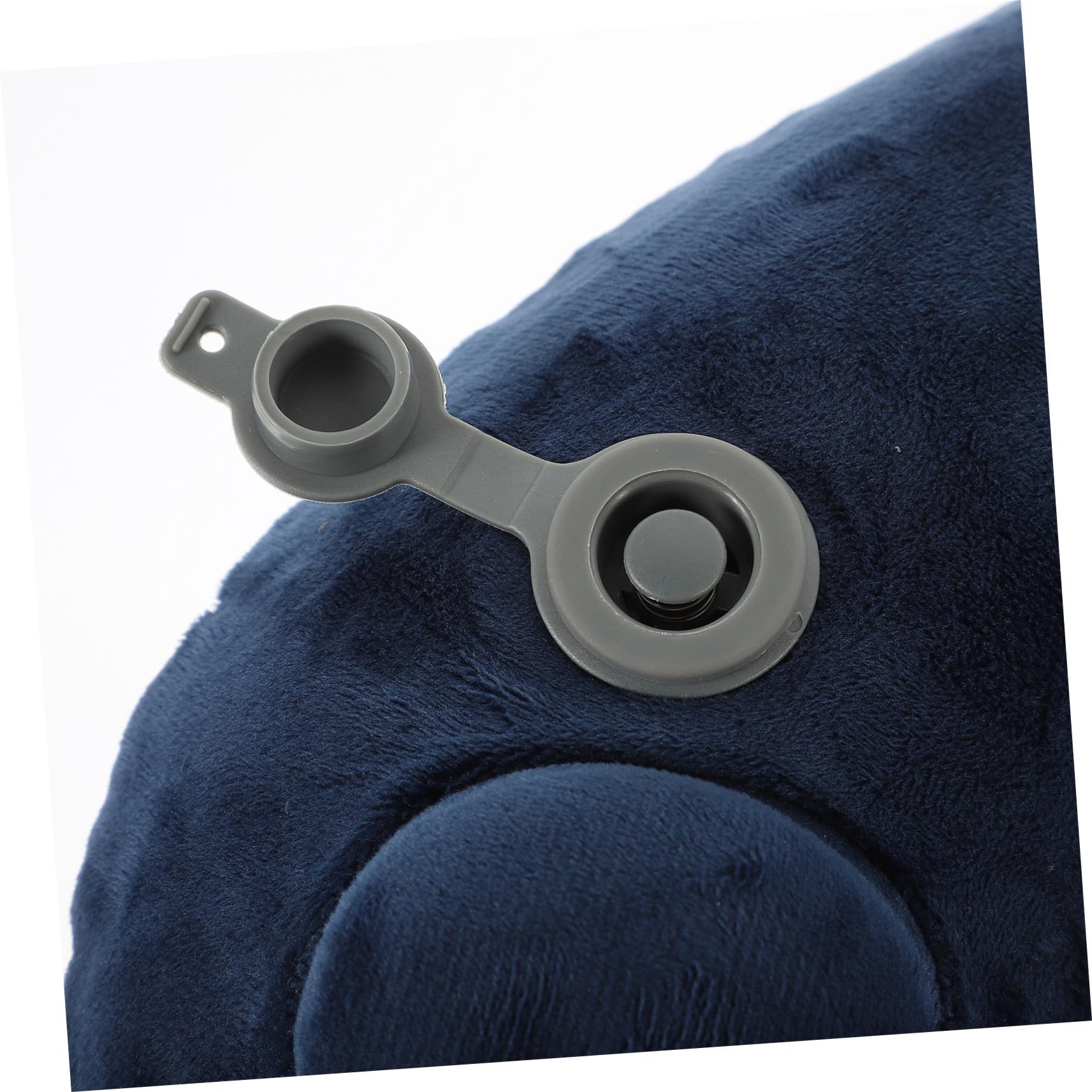 INOOMP Almohada Inflable de Viaje Soporte Ergonómico para Cuello Fácil de Inflar y Desinflar Portátil con Funda para Avión Tren Oficina y Camping Color Azul Oscuro