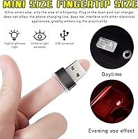 Vista 69 de Augeny 4 lámparas LED USB para el interior del automóvil, luz nocturna decorativa USB enchufable, kit de iluminación ambiental portátil, accesorios