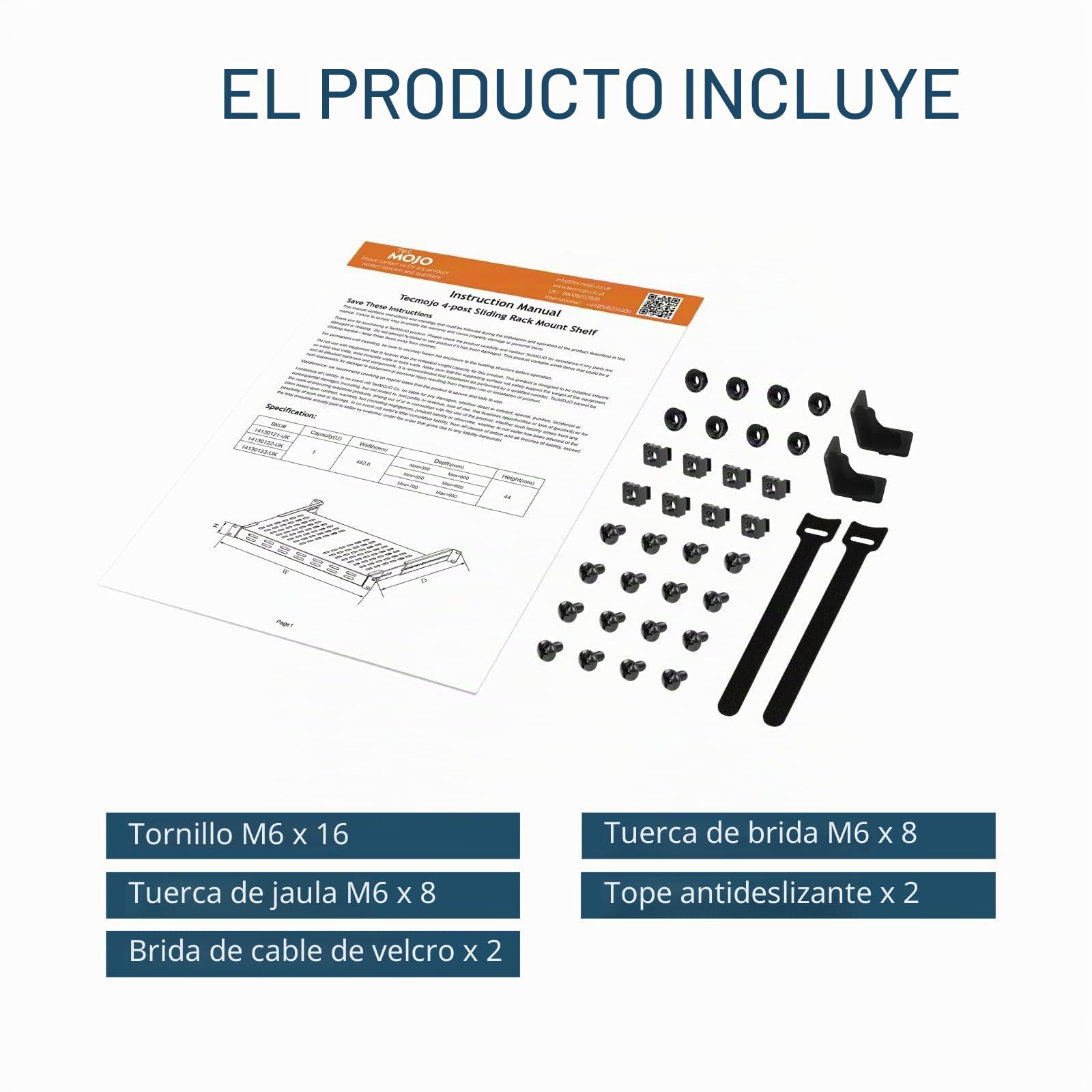 Tecmojo Estante de montaje en rack de servidor ventilado ajustable 1U de 13.5 pulgadas a 31.8 pulgadas de profundidad, soporta hasta 242 libras, bandeja universal para equipos AV/red de 19 pulgadas