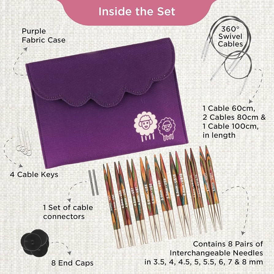 Amazon.co.jp: ニットプロ 付け替え式 輪針 シンフォニーウッド New