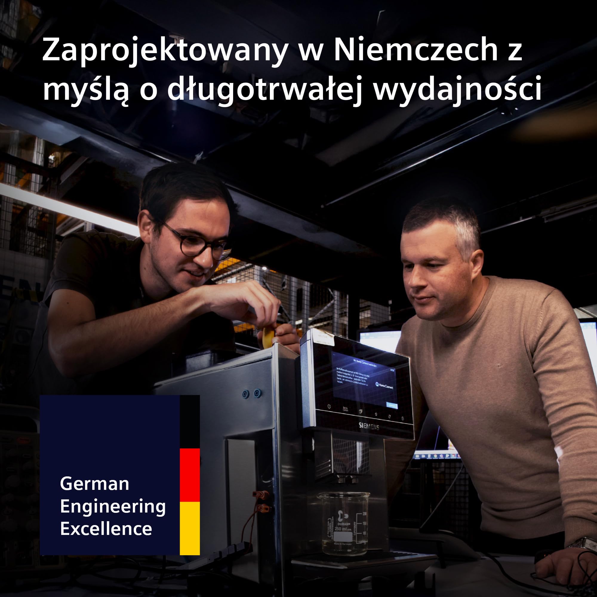 Siemens, automatyczny ekspres do kawy, EQ700 iAroma, wyświetlacz dotykowy, Cold Brew i Slow Brew, aplikacja Siemens Home Appliances, odcień morning haze, TP725E01
