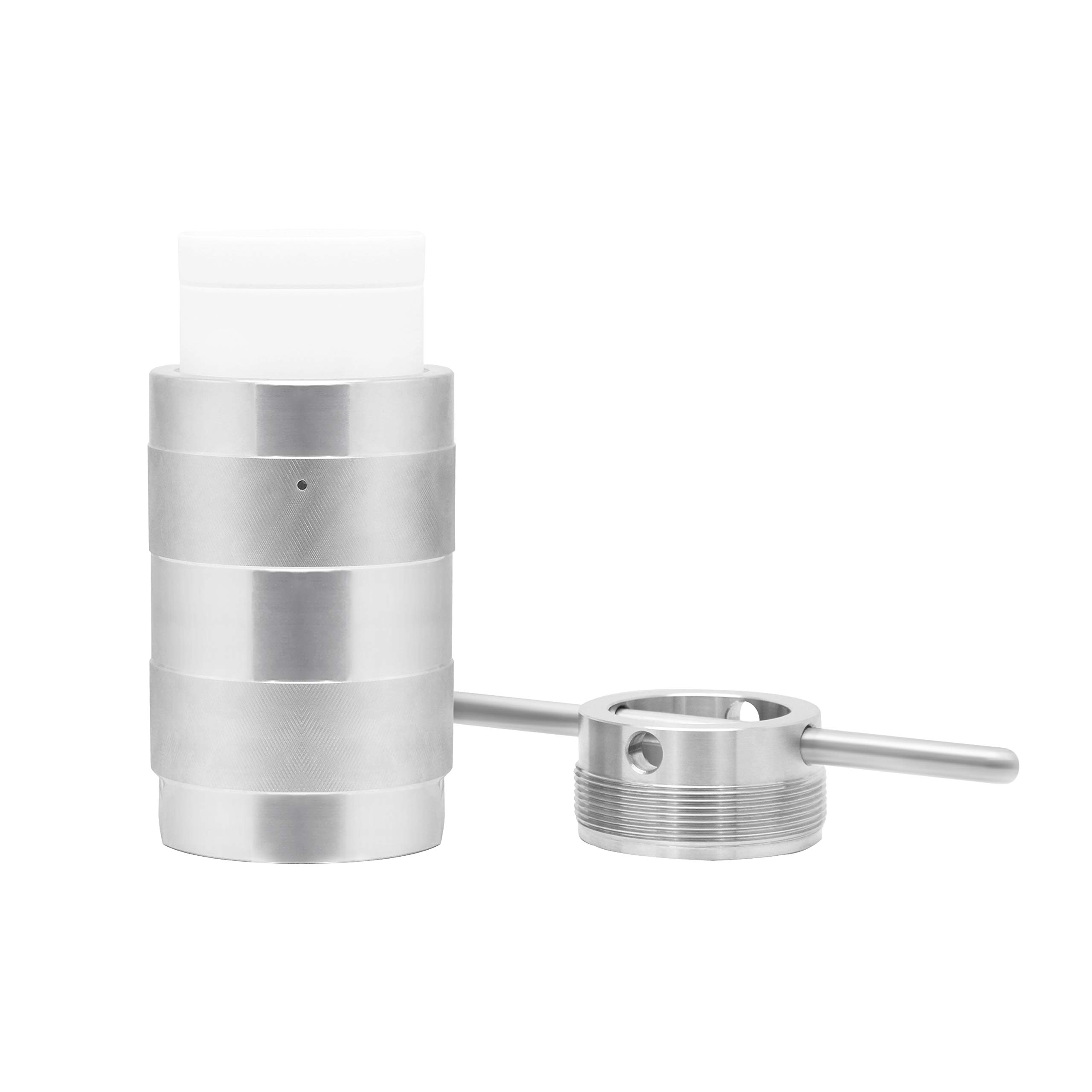 Huanyu Autoclave de síntesis hidrotermal 240°C 6MPa Reactor de alta presión de acero inoxidable 304 núcleo interior de PTFE para ácido fuerte, disolvente orgánico, material insoluble (200ml)