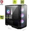 Msi Mag Panel M100r Pz Tempered Glass 3x120mm 1x120mm Argb Fan Matx Panoramic Gaming Computer Case