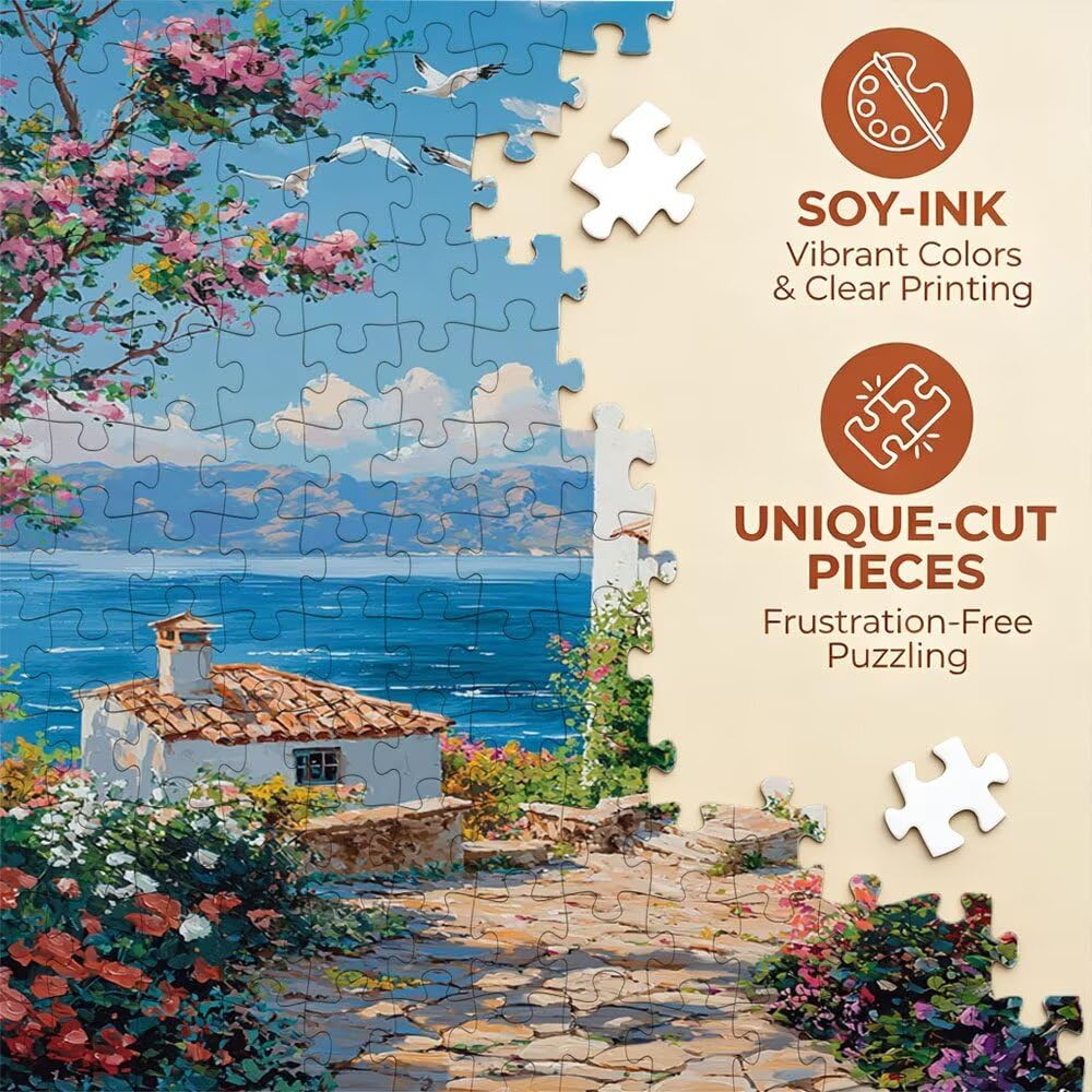Puzzle 6000 Pezzi, Piccola Isola Gabbiani 3D Puzzle per Adulti Impegnativo, Educa Puzzles Artistico, Divertente E Stimolante Puzzles Decorativo per La Famiglia, Regalo e Decorazione Pareti DX0YL6-930