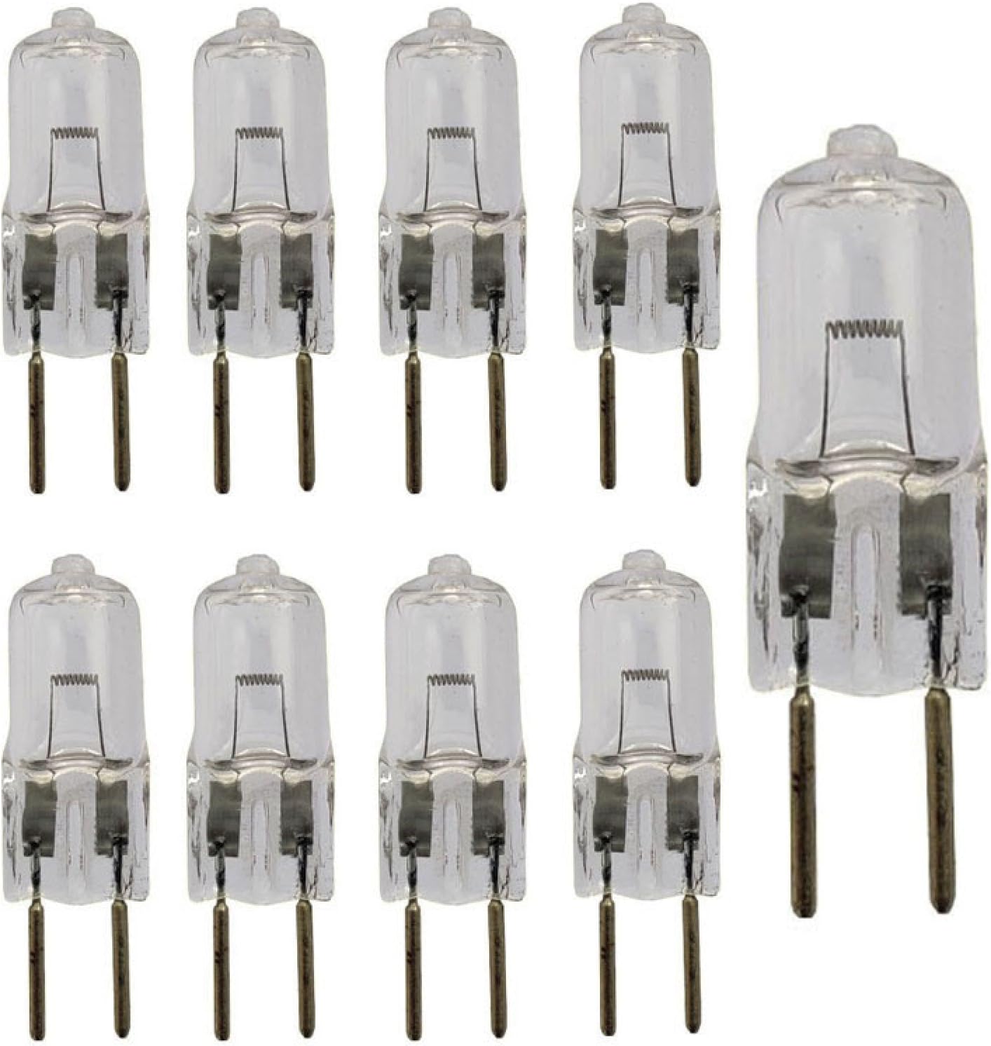 10Pc GY6.35 Halogen Bulbs 24V 50W 2 Pin Halogen Light Bulb Jc Type G6.35 75W Halogen Lamps GY6.35/G6.35 Bi-Pin Base Dimmable 250W