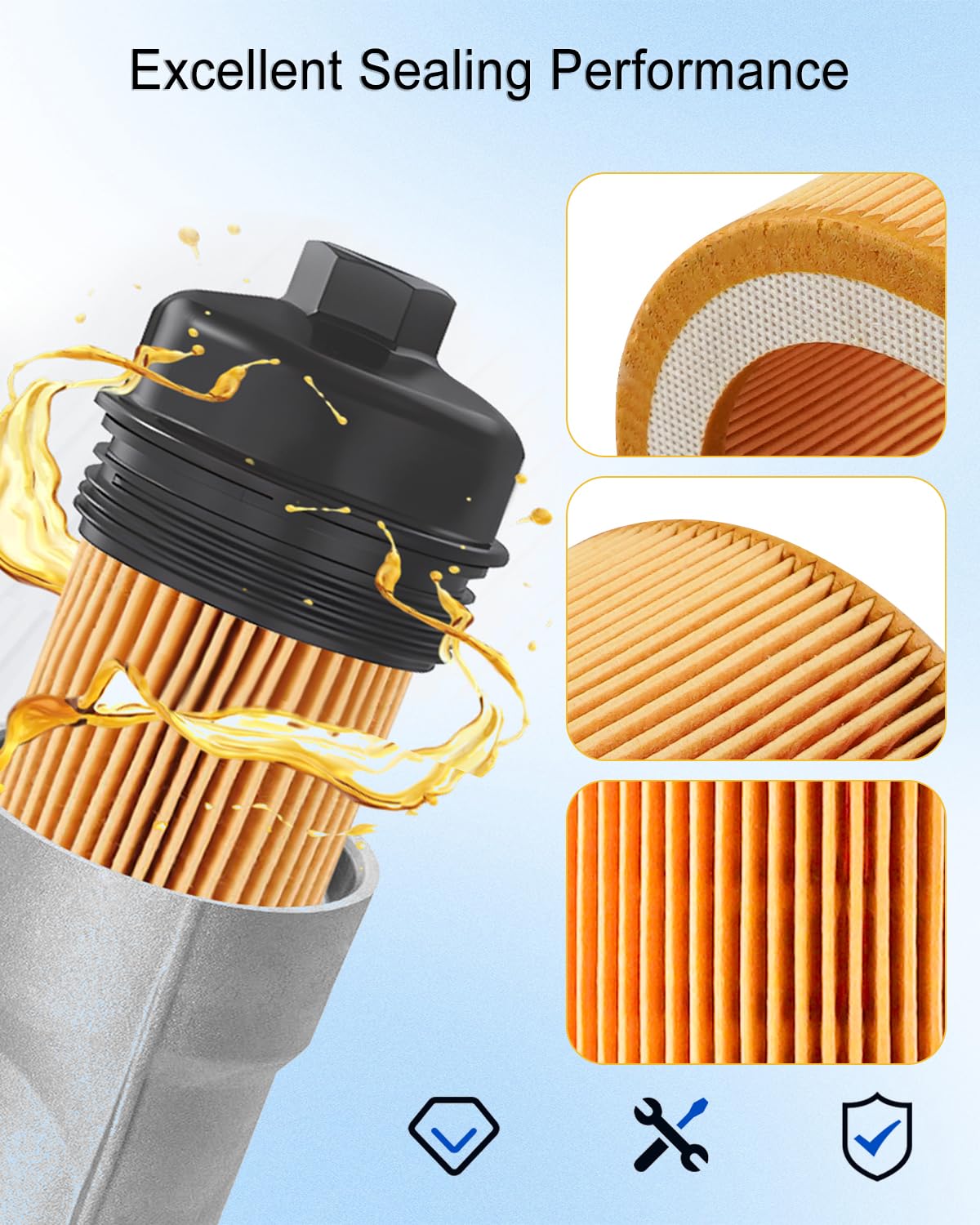 2901091900 Filter Kit 1622087100 Air Oil Separator 1513033701 Oil Filter 1613900100 Air Filter Fit for Atlas Copco Air Compressor GX7 GX11 GA7 GA11, Air Compressor Filter