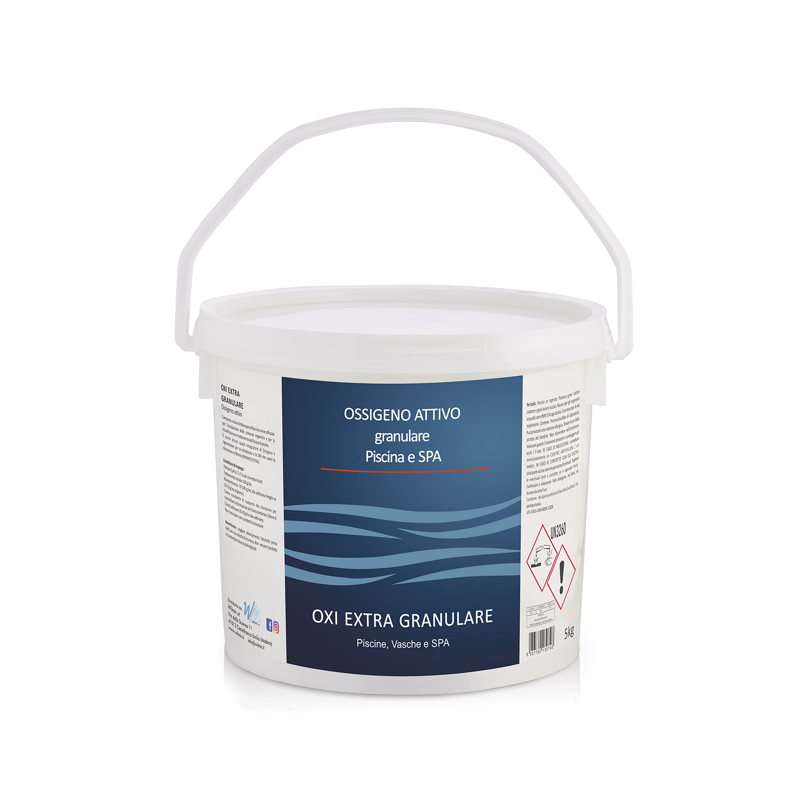 WILMIR SRL OXI Extra GRANULARE 5 kg, Ossigeno Attivo granulare per Piscine, Vasche e Spa