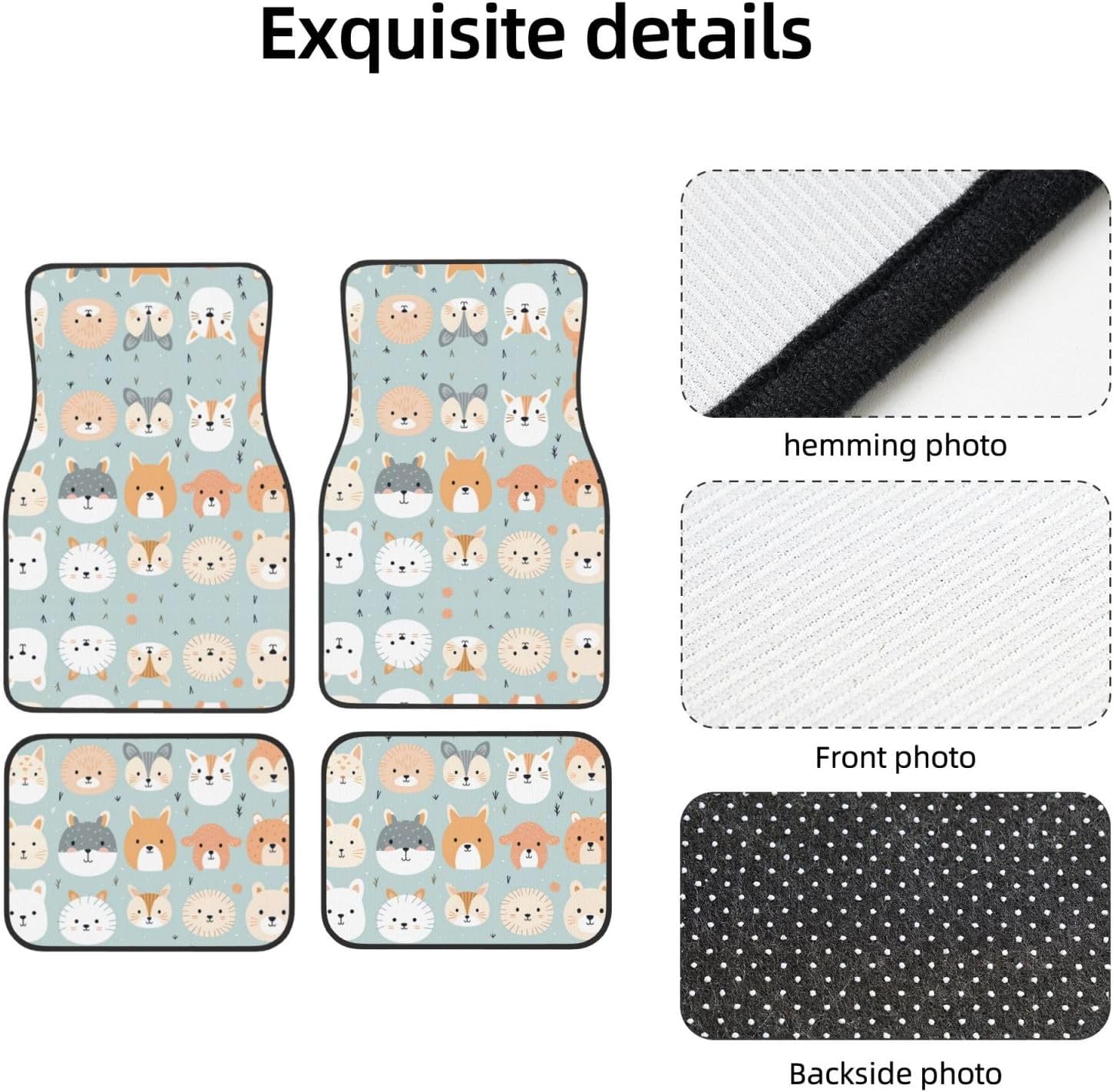 pictorial avatar Patterned car mats 4-piece set | For cars/SUVs/trucks | Firm fit without displacement