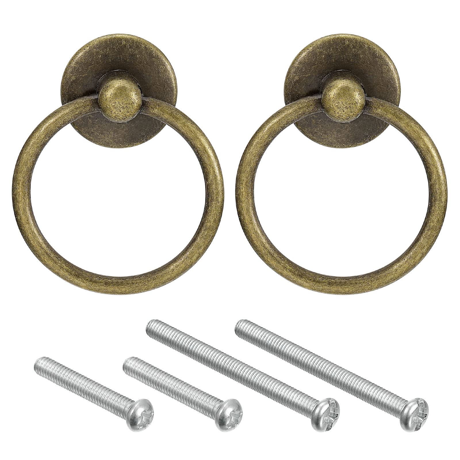 Poignées de tiroir rondes robustes style bronze avec bouton à trou unique pour placard