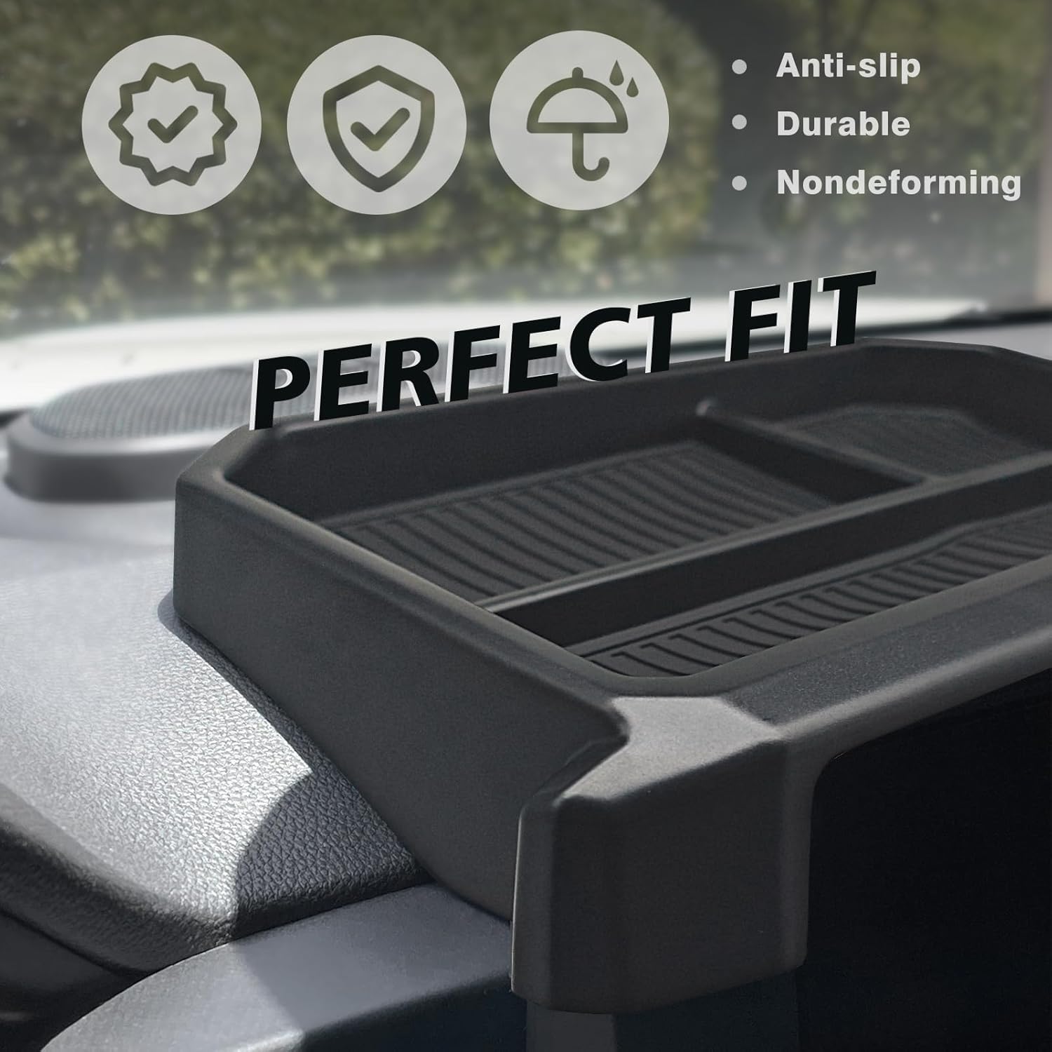 Muslogy Center Console Organizer for 2024 2025 2026 Toyota Tacoma 4th Gen Accessories Interior Storage Box Insert Tray Phone Pocket(Dash Tray for 8-inch Screen+Console Organizer+Hidden Box)