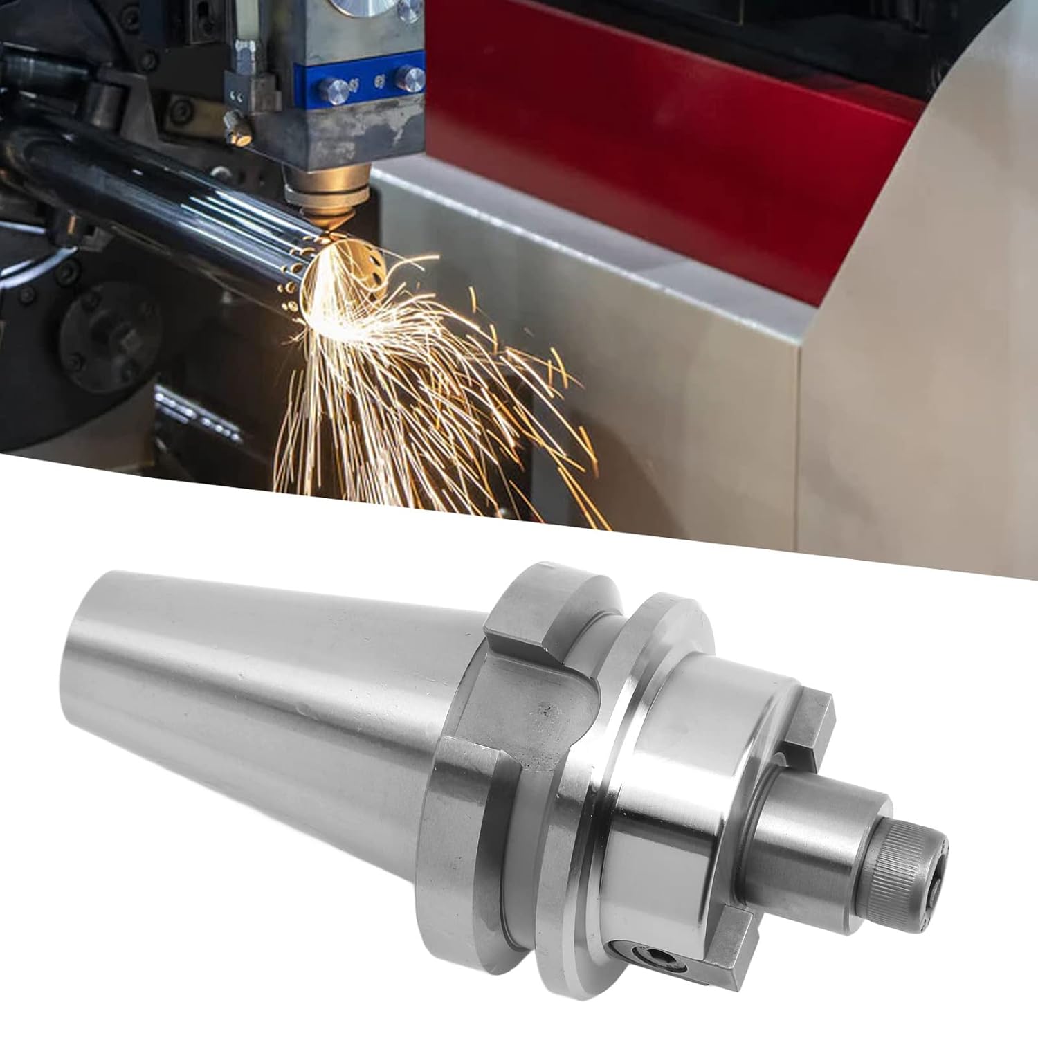 BT40 FMB22 45 Face Mill Cutter Holder, 40cr Alloy Steel CNC Tool Holder with Storage Box​, Vibration Resistant Robust Face Mill Arbor for Metal Processing