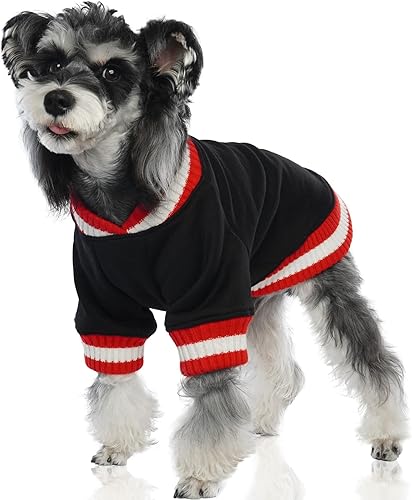 FUAMEY Sudadera para perro, suéteres de invierno para perro, ropa cálida para perro, chaleco grueso para cachorros, suéter de forro polar suave para