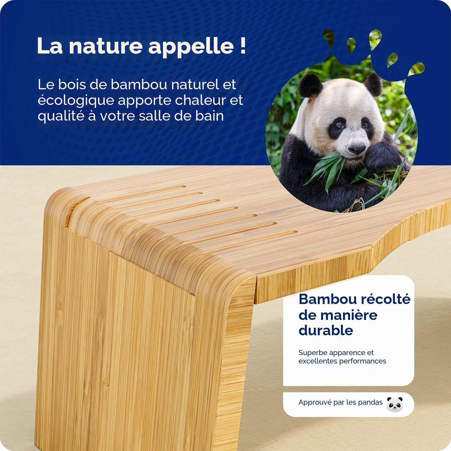 Squatty Potty Oslo Pliante Bambou Toilettes Tabouret 7-Pouce Pliable Bain Tabouret Adultes Enfants Brun