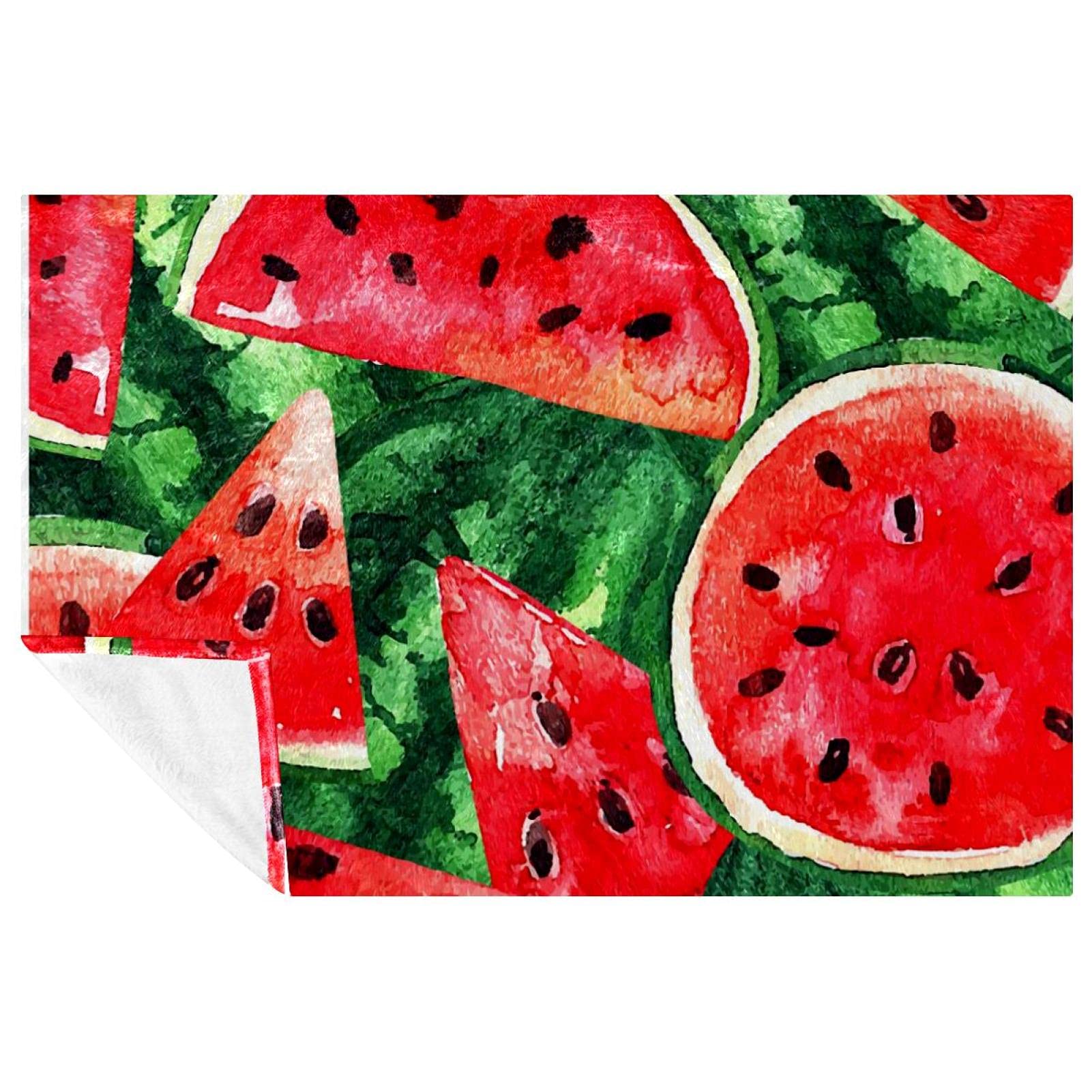 Couverture chaude imprimé pastèque 150x100 cm plaid de plage