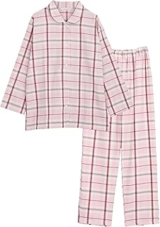 [カイタックファミリー] 日本の匠 日本製 レディース 綿 テンセル 起毛 シャツ パジャマ 長袖 チェック柄 春 秋 冬 M L