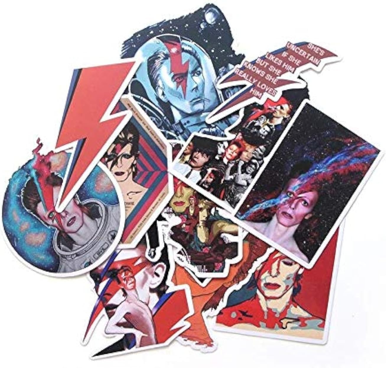 PSL David Bowie Artwork Stickers. Skateboard, Laptop Decal 12pcs