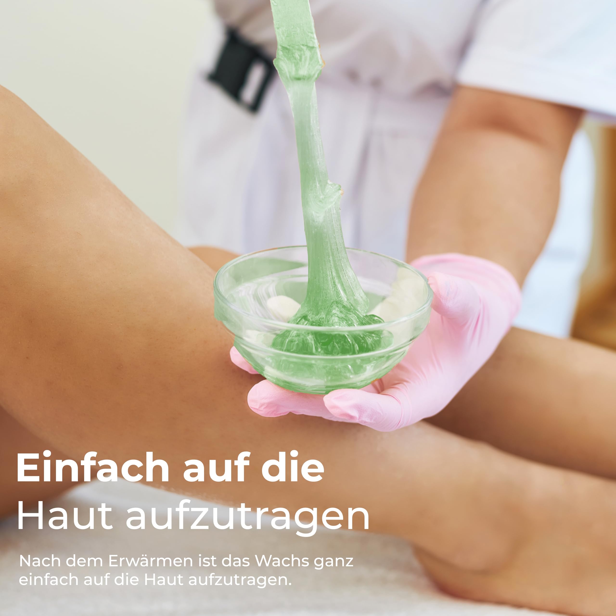Heißwachs Perlen 1 kg – streifenfreies Warmwachs für Körper, Gesicht & Intimbereich, Waxing Bohnen zur Haarentfernung für empfindliche Haut (Aloe Vera Set)