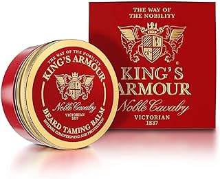 King's Armour Luxury Beard Balm for Men | Argan, Jojoba & Almond Oil | Shape, Soften & Moisturize with Noble Precision | 50ml Premium Grooming Balm - 50 ml (1.69 Fl Oz)